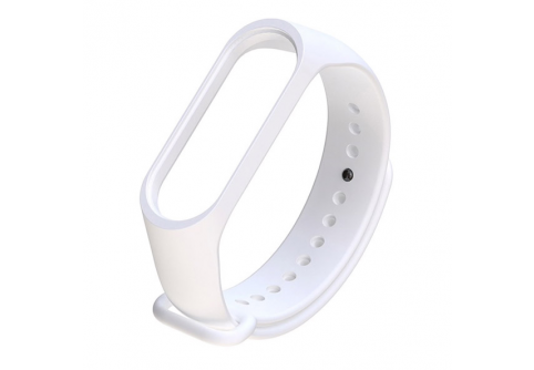 Силиконова каишка за смарт гривна Xiaomi Mi Band 5/6 &ndash; Бяла