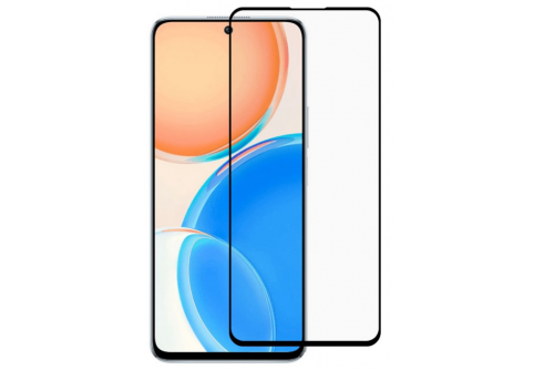 Извит стъклен протектор Full Glue за Honor X8 с черна рамка