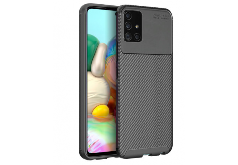 Калъф Business Carbon за Samsung Galaxy A71 Черен