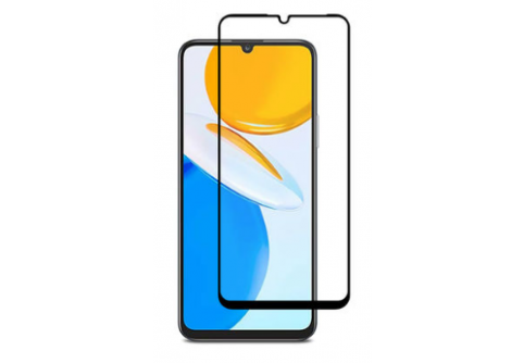 Извит стъклен протектор Full Glue за Honor X7 с черна рамка