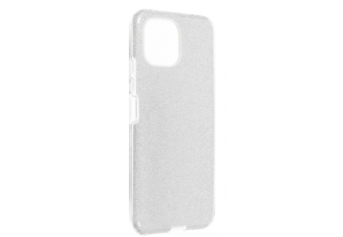 Блестящ силиконов гръб Shining за Xiaomi Mi 11 Lite Сребрист