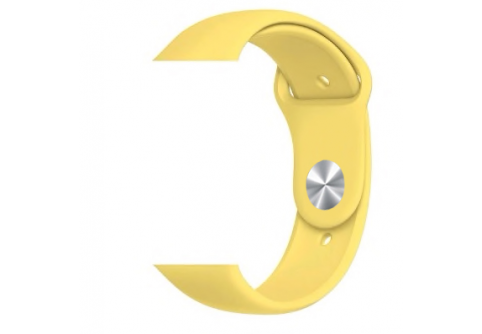 Силиконова каишка за iWatch 42/44 mm S/M &ndash; Жълта