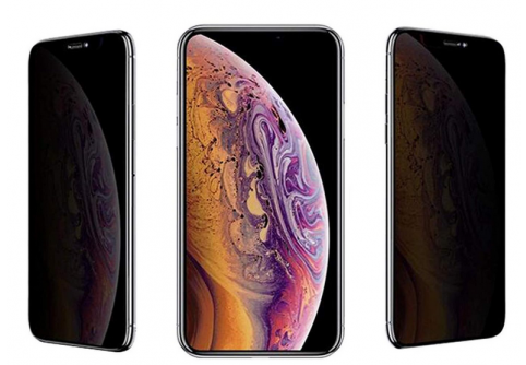 Privacy Full glue стъклен протектор за iPhone Xs Max с черна рамка