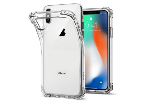 Удароустойчив прозрачен силиконов гръб за iPhone X/Xs