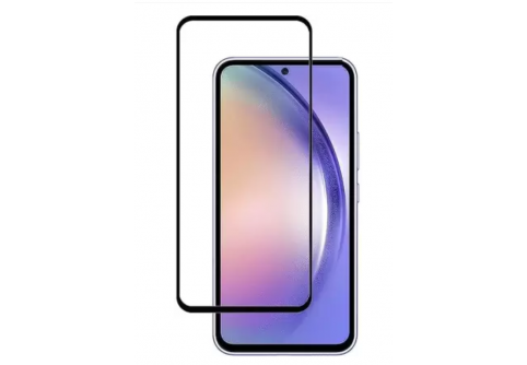 Извит стъклен протектор Full Glue за RealMe C55 с черна рамка