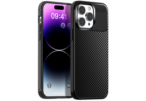 Калъф Business Carbon за iPhone 15 Pro Черен