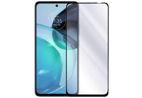 Извит стъклен протектор Full Glue за Motorola Moto G72 с черна рамка