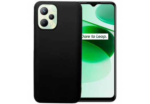 Black Matte Premium силиконов гръб за RealMe C35