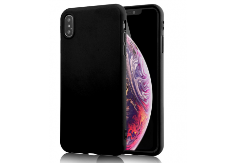Black Matte Premium силиконов гръб за iPhone X/XS