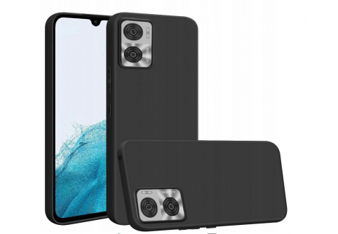 Black Matte Premium силиконов гръб за Motorola Moto E22