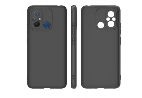 Black Matte Premium силиконов гръб за Xiaomi 12 C
