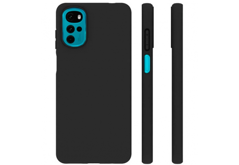 Black Matte Premium силиконов гръб за Motorola Moto G22