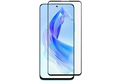 Извит стъклен протектор Full Glue за Honor 90 Lite 5G с черна рамка