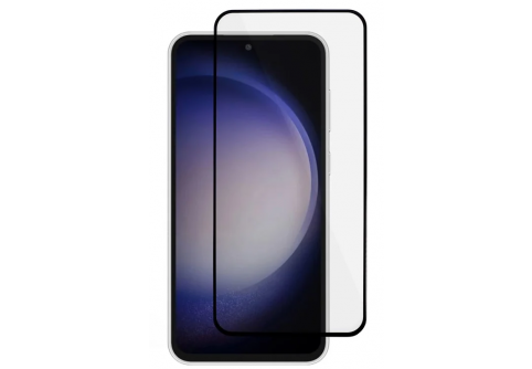 Извит стъклен протектор Full Glue за Samsung Galaxy S23 FE с черна рамка