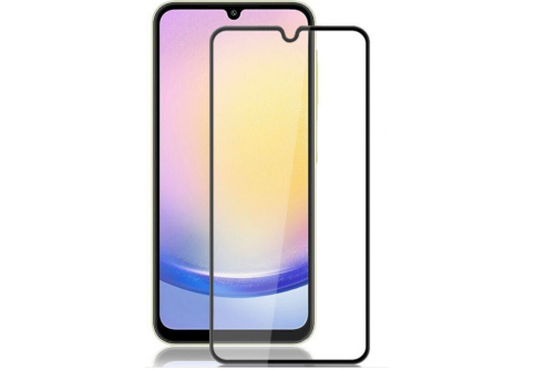 Извит стъклен протектор Full Glue за Samsung Galaxy A25 5G с черна рамка