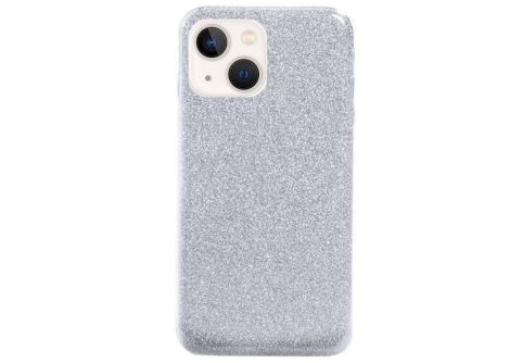 Блестящ силиконов гръб Shining за iPhone 15 Сребрист