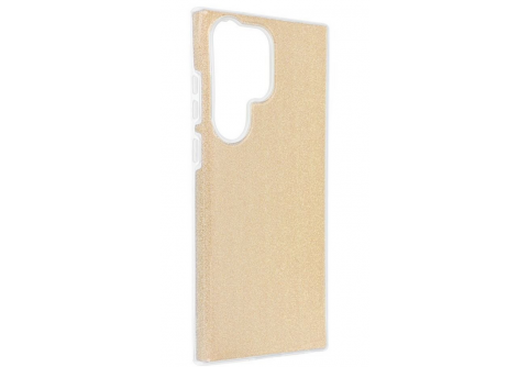 Блестящ силиконов гръб Shining за Samsung Galaxy S24 Ultra Златист