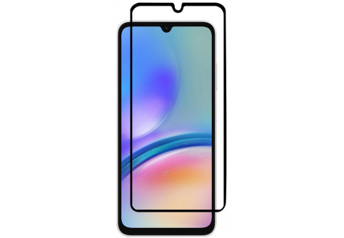 Извит стъклен протектор Full Glue за Samsung Galaxy A05s с черна рамка