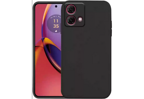 Black Matte Premium силиконов гръб за Motorola Moto G54