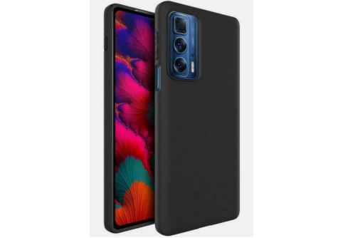 Black Matte Premium силиконов гръб за Motorola Moto Edge 20 Pro 5G