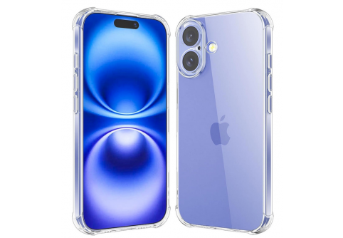 Удароустойчив прозрачен силиконов гръб за iPhone 16 Plus