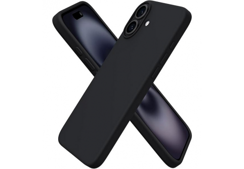 Black Matte Premium силиконов гръб за iPhone 16 Plus