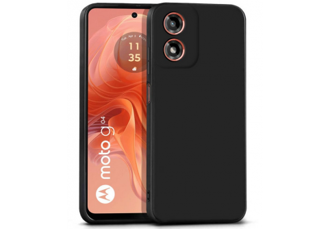 Black Matte Premium силиконов гръб за Motorola Moto G04