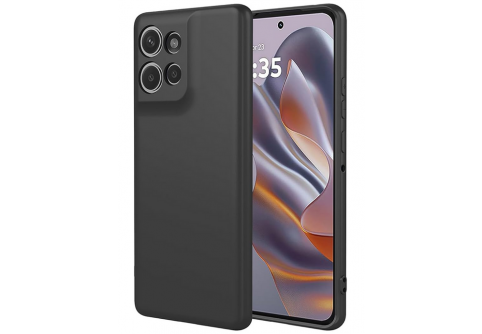 Black Matte Premium силиконов гръб за Motorola Moto G75