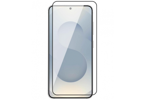 Извит стъклен протектор Full Glue за Samsung Galaxy S25 Plus с черна рамка