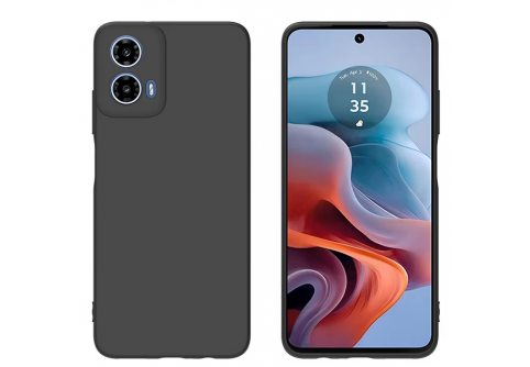 Black Matte Premium силиконов гръб за Motorola Moto G34