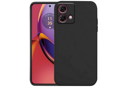 Black Matte Premium силиконов гръб за Motorola Moto G84