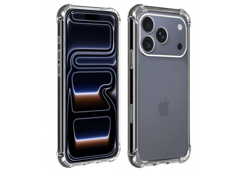 Удароустойчив прозрачен силиконов гръб за iPhone 17 Pro