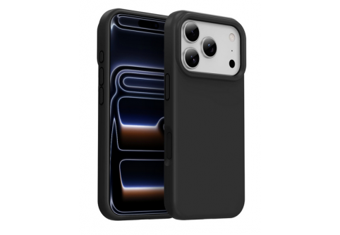 Black Matte Premium силиконов гръб за iPhone 17 Pro Max
